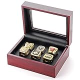 ONEBUYONE Chicago Bulls Championship-Ringe Set, Für Fans Geschenk Basketball-Meisterschaft Replica Ring-Kollektion Mit Holz Größe Box Anzeige 11