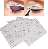 4 STÜCKE Quick Eyeliner Schablonen & Lidschatten Schablonen Kit, Lidschatten Guide Smokey Cat Eye Sticker, All in One Eye Make-up Tool, Lidschatten Schablonen Sticker, Schnelle Make-up Schab
