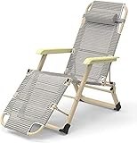 AERVEAL Zero Gravity Outdoor Klappstuhl, 3 Gänge Verstellbare Gartenliege Bis 180, Schwimmbad Party Strand Camping Trip Max Belastung 330 Lb Sonnenliege,Grau,G