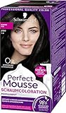 Perfect Mousse Schwarzkopf Permanente Haarfarbe 200 Schwarz Stufe 3, 3er Pack (3 x 92,5 ml)