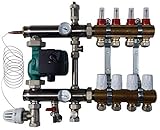 OMI Festwertregelset für Fußbodenheizung aus Heizkreisverteiler 2-12-fach (3 Kreise)