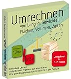 Umrechnen von Längen, Gewichten, Flächen Volumen und Zeiten, leicht Lernen mit Karteik