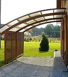 Jardinion Carport Ludlow semi-transparent PVC transparent 560 x 284 x295cm,