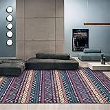 Bunte Blaue Rose rotbraun Retro-Muster Teppich große Moderne Büro Lounge Couchtisch Flur Sofa dekorativer Teppich,C2,80x120