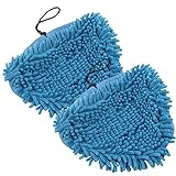 Ersatzbezug Steam Mop Pads Dampfreiniger - Dreieck Bodentücher, Langlebig Waschbar Coral Microfaser Ersatzpads, Ersatztücher Dampfbesen für viele Geräte mit dreieckigem Fuss, 2 Stück B