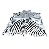 Teppiche Matten Teppiche Zebra Kuhfell Teppich Die gesamte Nordic American Tier schwarz und weiß Teppich Wohnzimmer Schlafzimmer Bett kleine kreisförmige dünne Bodenmatte ( Size : 200cm(78.7 inches) )