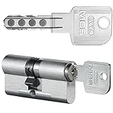 EVVA MCS Doppelzylinder 31/31 inkl. 3 Schlüssel- Hochsicherheitszylinder - verschiedenschließend - alle Längen von 30/30 bis 60/60 auswählb