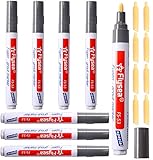 8 Stück Fugenstift für Schimmel und Restaurierung, Fugenmörtel Restaurierung Stift, Reparatur Marker für Fliesen Wand Boden, mit Ersatzspitze（Grau）