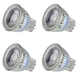 SEBSON LED Lampe GU4/ MR11 warmweiß 3W, ersetzt 20W Glühlampe, 220 Lumen, LED Spotlight 36°, 12V DC, ø35x40mm, 4er Pack