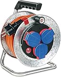 Brennenstuhl Garant S Kompakt IP44 Kabeltrommel (10m, Stahlblech, Einsatz im Außenbereich, Made in Germany)