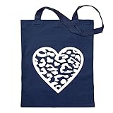 Kiwistar Leopard Tragetasche Baumwolltasche Stoffbeutel Umhängetasche Langer Henk