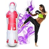 Shangle-sunshine Aufblasbare Fußball-Dummy, Torwart, Air Mannequin, Freistoß, Wand, Fußball, Übung, Tumbler für Dribbling, Mauer, Pass Drills(Rot)
