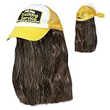 Widmann 05934 - Trucker Hut mit Haaren, verstellbar, Cap, Karneval, Mottoparty