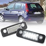 NSLUMO 2 Stueck Weiße Kennzeichenbeleuchtung Licht Einheiten Für F/ord Fusion Fiesta M