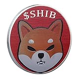 JINGLING SHIB Souvenir Dogecoin Münze, Shiba Inu Münze Dreidimensionale Relief Gedenkmünze Vergoldetes Silb