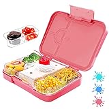 Ausbond Brotdose Kinder mit Fächern Bento Box Auslaufsicher und Robust Lunchbox BPA-Frei Vesperbox Schule mit 6 Unterteilung Variablen Fächern für Jungs Mädchen Kindergarten R