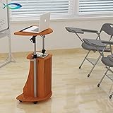 FACAZ BDMF Mobiler Stehtisch, Tragbares Podium und Roll-Präsentationspult Laptop-Stehtisch mit Lenkrollen für Büro/Rede/Party/Hochzeit/Hotel/Kirche/Schule (D)