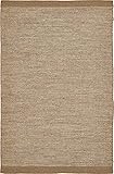 onloom Flachgewebe Teppich Wolle Baumwolle, Handwebteppich für Wohnzimmer Flur Schlafzimmer, geeignet für Boho Ethno Skandi, Farbe:Taupe, Größe:120 x 170