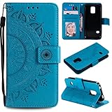 nancencen Handyhülle Kompatibel mit Samsung Galaxy S5 Mini Hülle, Vintage Druck Lederhülle Premium Leder PU Klapphülle [Stand][Magnet][Kartenfach] Brieftasche Schutzhülle - B