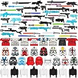 SURD Militär Waffen Set, Custom Sci-fi Maske Helm Laserschwerter Bausatz Kompatibel Lego Star Wars Figuren Clone Soldaten-78