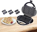 LIANGANAN Morgenmahlzeitstation Waffel oder Sandwichhersteller mit Abnehmbarer Non-Stick-Beschichtung Edelstahl-Oberflächenmaker für Frühstück, Mittagessen oder Snacks zhuang94