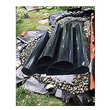 Teichfolien Zuschnitt HDPE Teichfolie Gartenteichfolie Schwarz 0.2MM Wasserdicht Flexibel Schwimmteich Folie Teichplane für Schwimmteich Teichbau,Garten Teichzubehör Wasserbecken (1×4m)