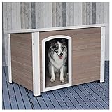 TYX Hundehütte Garten Wasserdicht Massivholz, Hundehütte Hundehaus Hundehütte Aus Holz, Für Hund Katze Kaninchen Enten Verschiedene Haustiere,45.66×33.07×32.87