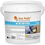 M-REJUN POOL von Tecno Prodist – 1 kg - Flexible Fugenmörtel zum Abdichten von Fliesen und Putz in Schwimmbädern, Keramik, Ziegel, etc, geeignet für dauerhaftes Eintauchen (Dichtung 2 bis 20 mm) weiß