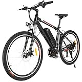 Ebike Elektrofahrrad/E-Mountainbike, 26-Zoll E-Bike für Herren und Damen/36V 12.5Ah Lithium-Batterie und Shimano 21-Gang