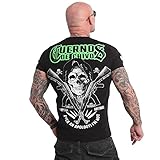Yakuza Herren Cuernos De Chivo V02 T-Shirt, Schwarz, 4XL