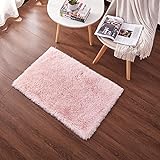 RiyaNed Schaffellimitat Teppich, Flauschigeteppich, Teppich klein flauschig, Haustier Teppiche, geeignet für Schlafzimmer, Wohnzimmer Sofa, Kinderzimmer (Rosa, 59x89cm)