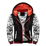 BIKETAFUWY Jacke Herren Winter Slim Fit Kuschelig Steppjacke Mit Kapuze Und Fell Windjacke Warm Softshelljacke Daunenjacke Steppjack