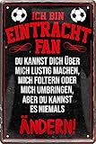 Blechschilder Hier wohnt EIN Eintracht Fan/Offizieller Eintracht Fan/Ich Bin Eintracht Fan Deko Metallschild Schild Artikel Geschenk zum Geburtstag oder Weihnachten (Schwarz (20x30))