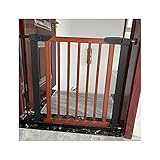 ZEMIN Isolationstor Für Hunde Automatischer Rückprall, Treppenschutzgitter Kindersicherungstür Punsch Frei, Multi-Größe, Erweiterbar (Color : Brown, Size : 103-110cm)