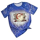 BIBOKAOKE Weihnachten T-Shirt Unisex Damen/Herren Holidays Santa Kurzarm Rundhals Shirts Fun Weihnachtsmotiv Sweatshirt Slim Fit Freizeit Tshirts Fitness Sportshirts Kurzarmshirt Xmas H