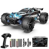 Ferngesteuertes Auto, Elvodosia RC Auto Offroad Monstertruck Ferngesteuert [40KMH][2 AKKU], 1:18 4WD RC Car LKW Monster Truck mit Fernbedienung für Erwachsene Kinder ab 2 3 4 6 8 10 Jahre [Blau]