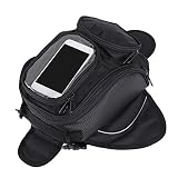 Motorrad-Tankrucksack Magnetisches wasserdichtes Oxford -Tuch Passend für Die meisten Motorrad-Tankrucksäcke Wasserdichte Motorrad-Tankrucksack 13.8 * 7.1 * 5.9inch (Schwarz）