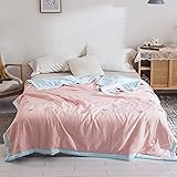 YUTRD ZCJUX. Tencel Stickerei Sommer kleine frische Bettdecke Quilt Quilts dünne Tröster Deckdecken (Color : Pink, Size : 150x200cm(900g))