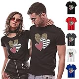 ZahuihuiM Liebe Druck Paare T-Shirt Damen Herren T-Shirt Partner Tshirt Rundhalsausschnitt Kurzarm T-Shirts Top Couple Shirt Geburtstagsgeschenk