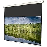 celexon manuell ausziehbare Heimkino- und Business-Beamer-Leinwand 4K und Full-HD Rollo-Leinwand Economy - 160x90cm - 72' - 16:9