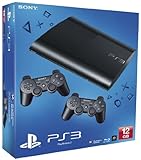 SONY PS3 12GB SUPER SLIM BLACK WITH 2 DUALSHOCKS U