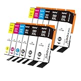 Kamo 580 581 XXL Druckerpatronen mit hoher Reichweite (12er-Pack) Kompatibel mit Canon CLI-581 PGI-580 XXL Patronen Multipack, für Pixma TS705 TS6350 TR8550 TS6150 TS6351 TR7550 TS6250 TS6151