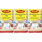 AEROXON Kleidermottenfalle - Dreierpack 3x2 = 6 Stück