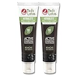 Twin Lotus Aktiv Kohle Whitening Zahncreme Travelpack 2 x 25g fuer weisse Z