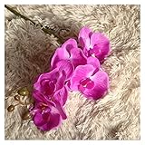 XIAOZSM Trockenblumen Gefälschte 3D Phalaenopsis Orchidee Bouquet Vasen für Esstisch Dekoration Zubehör Hochzeit Szene Set Künstliche Blumen Künstliche Blumen (Color : 6)