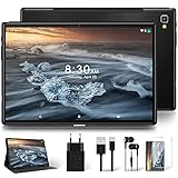 4G LTE Tablet 10 Zoll Octa-Core YESTEL T5 Original Android 10 mit Ultraschnelles 5G WiFi Tablet, FHD 1920 * 1200/Dual-SIM-Karte/1,6-GHz-Prozessor/Face ID/64 GB, 128 GB Erweiterung, Graphitschw