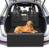 Alfheim-Hund Auto Sitzbezug Nonslip Gummirückseite mit Ankern Universal Design für Alle Cars, Trucks & SUV, Schw