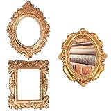 Vintage Ovalen Bilderrahmen Retro 3 Stück Set Bilderrahmen Antik Vintage Bilderrahmen Harz Golden Ovale Desktop Fotorahmen Fotorahmen Schmuck Display für zu Hause Hochzeit Raumdek
