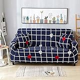 DDSGG Sofabezug, rutschfeste Schonbezüge für 1/2/3/4-Sitzer, Sofabezug, Baumwolle, elastisch, Sofabezug für Wohnzimmer, Couch, Sofa, Handtuch, Sofa Schutzhülle (Farbe: A, Größe: 2-Sitzer)