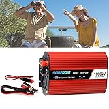 1000W 1500W 2000W Power Inverter 12V 24V zu 110V 220V, Power Sine Wave Car Inverter,Universal AC Outlets, for Camping,Travel,RV,1000v-24vto110v (1000v 24vto110v)